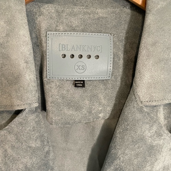 NWT BlankNyc Faux Suede Moto Jacket Size XS in Ocean Wave Color - Picture 5 of 7